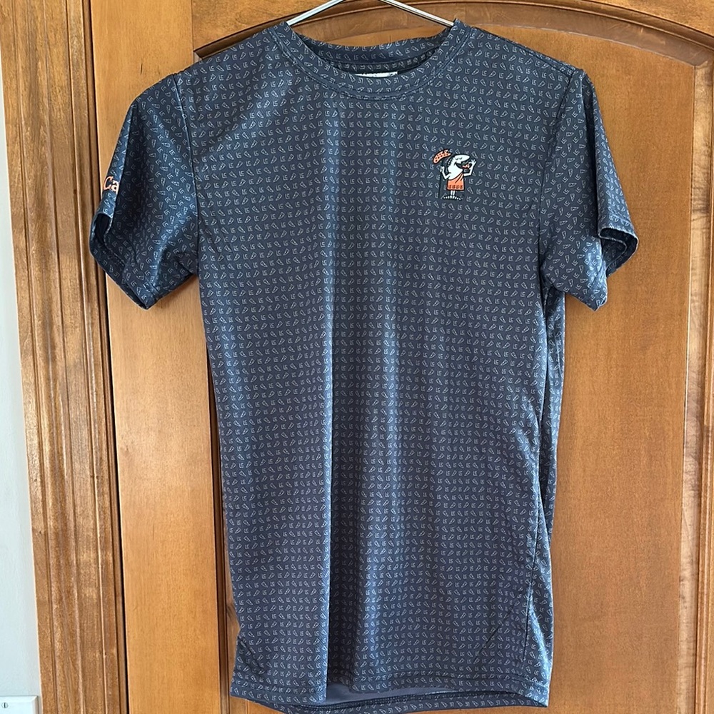 Little Caesars Men’s Unisex Performance Gray Graphic T-Shirt Size Small